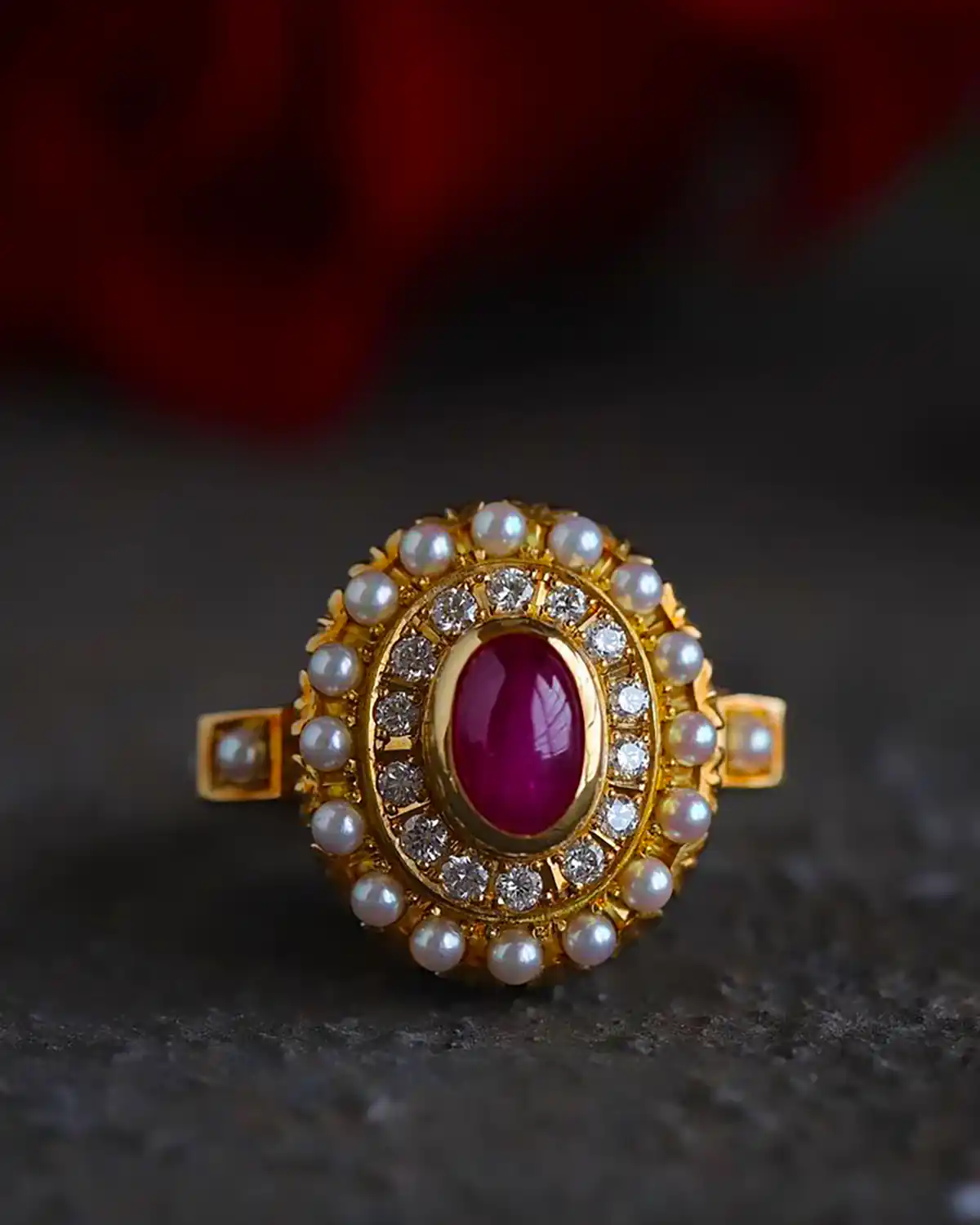 انگشتر نگین سوراسکی مدرن