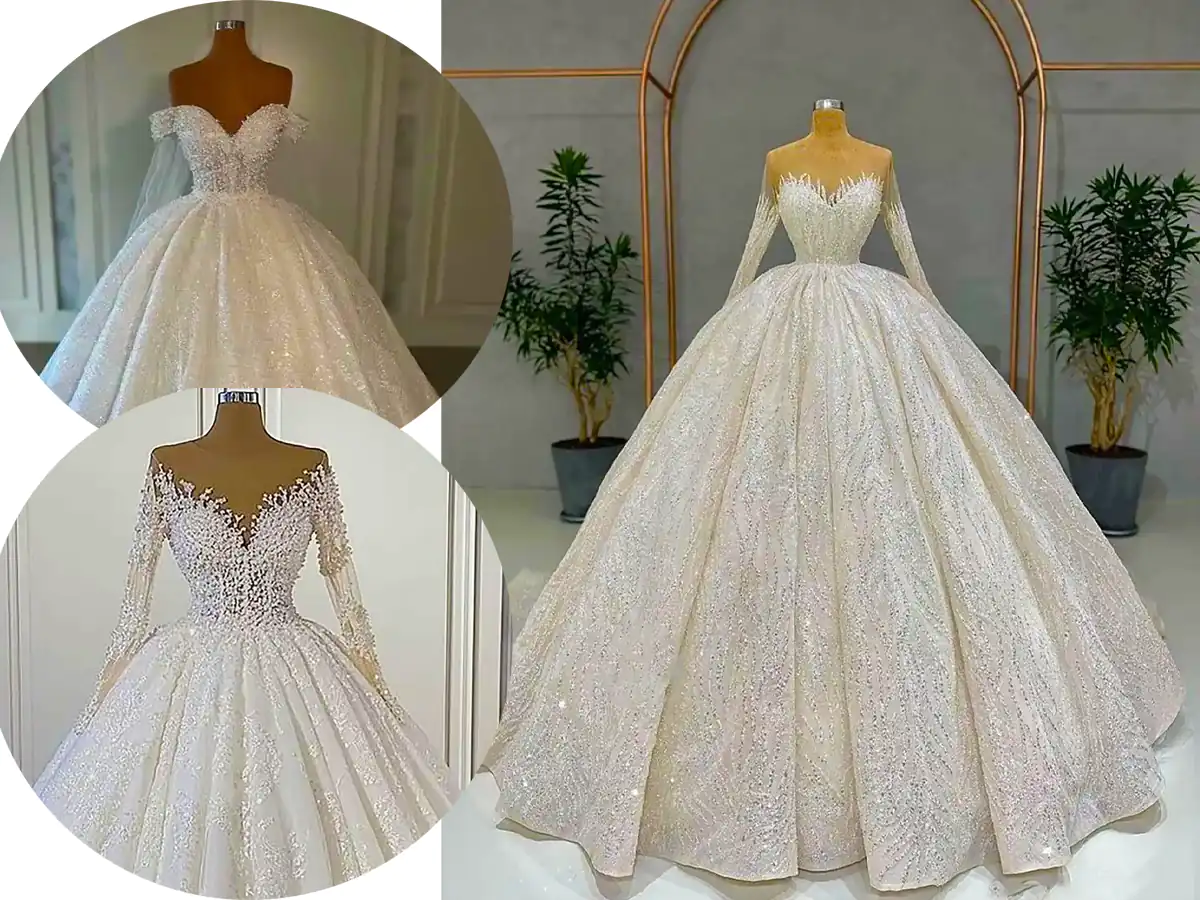 لباس عروس سفید شکیل