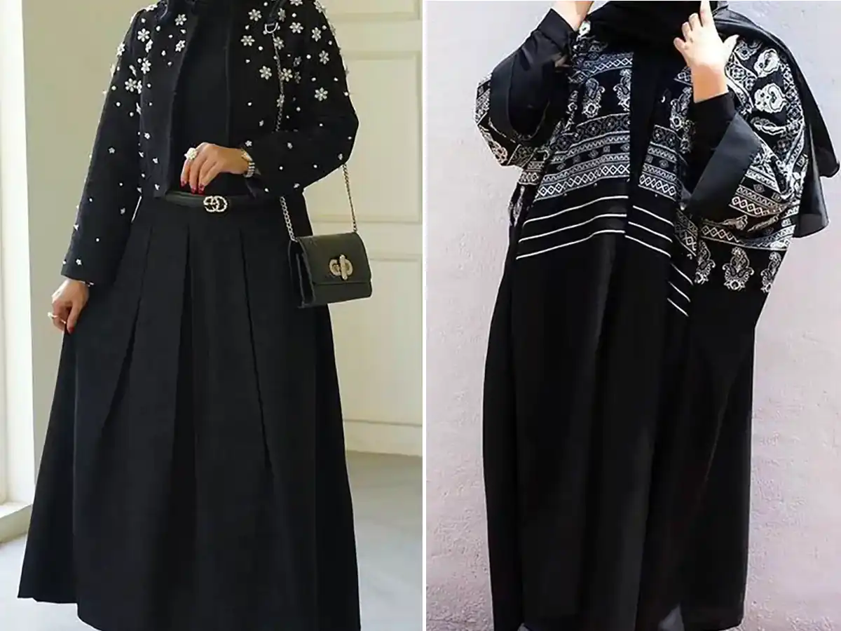 مانتو مشکی مجلسی