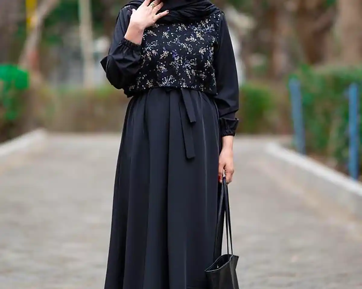 مانتو مشکی مجلسی