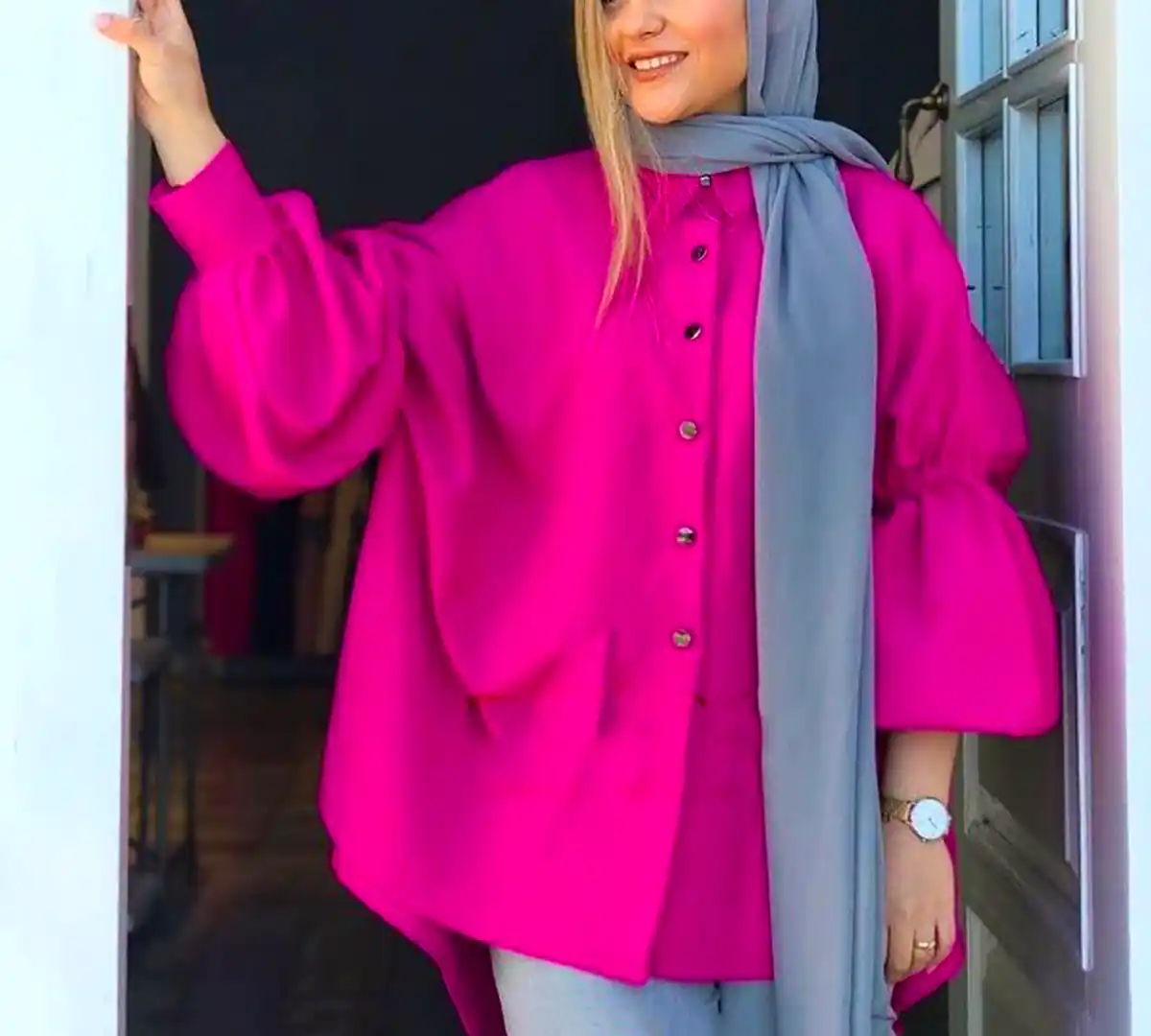 مانتو صورتی جدید