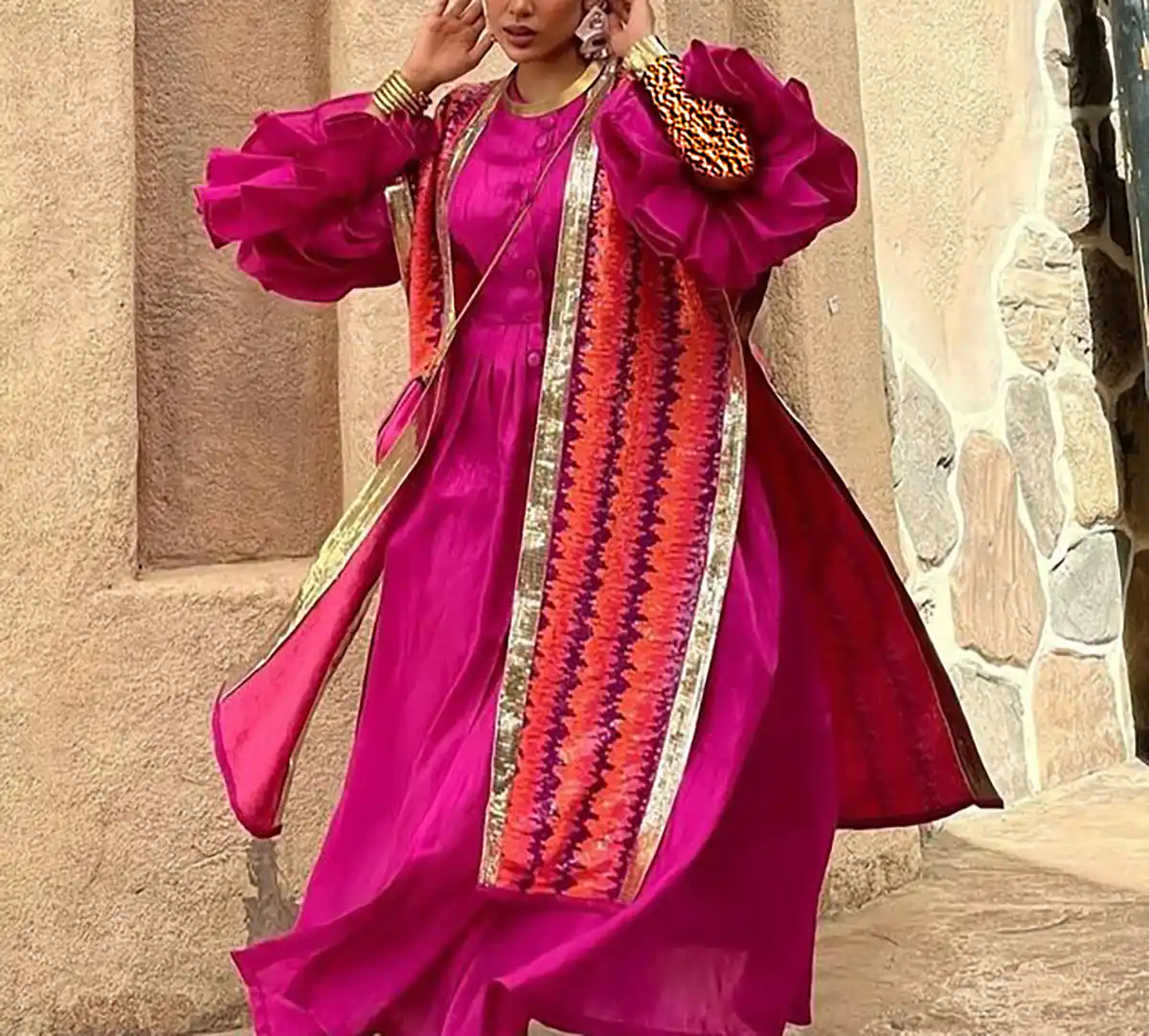 مانتو صورتی جدید