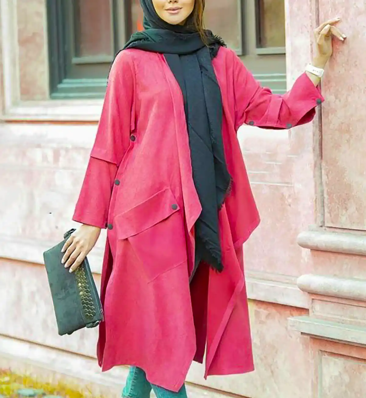 مانتو رنگی مینیمال