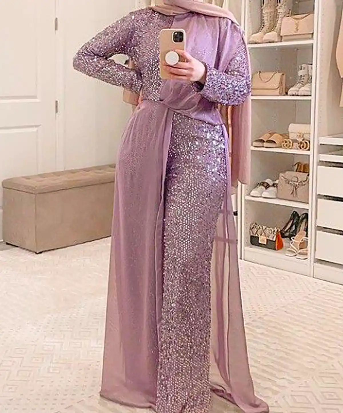 ماکسی مجلسی منجوق دوزی