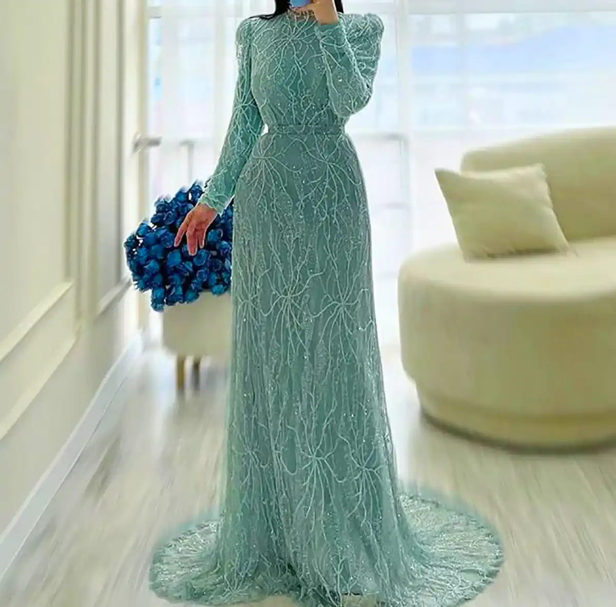 ماکسی مجلسی منجوق دوزی