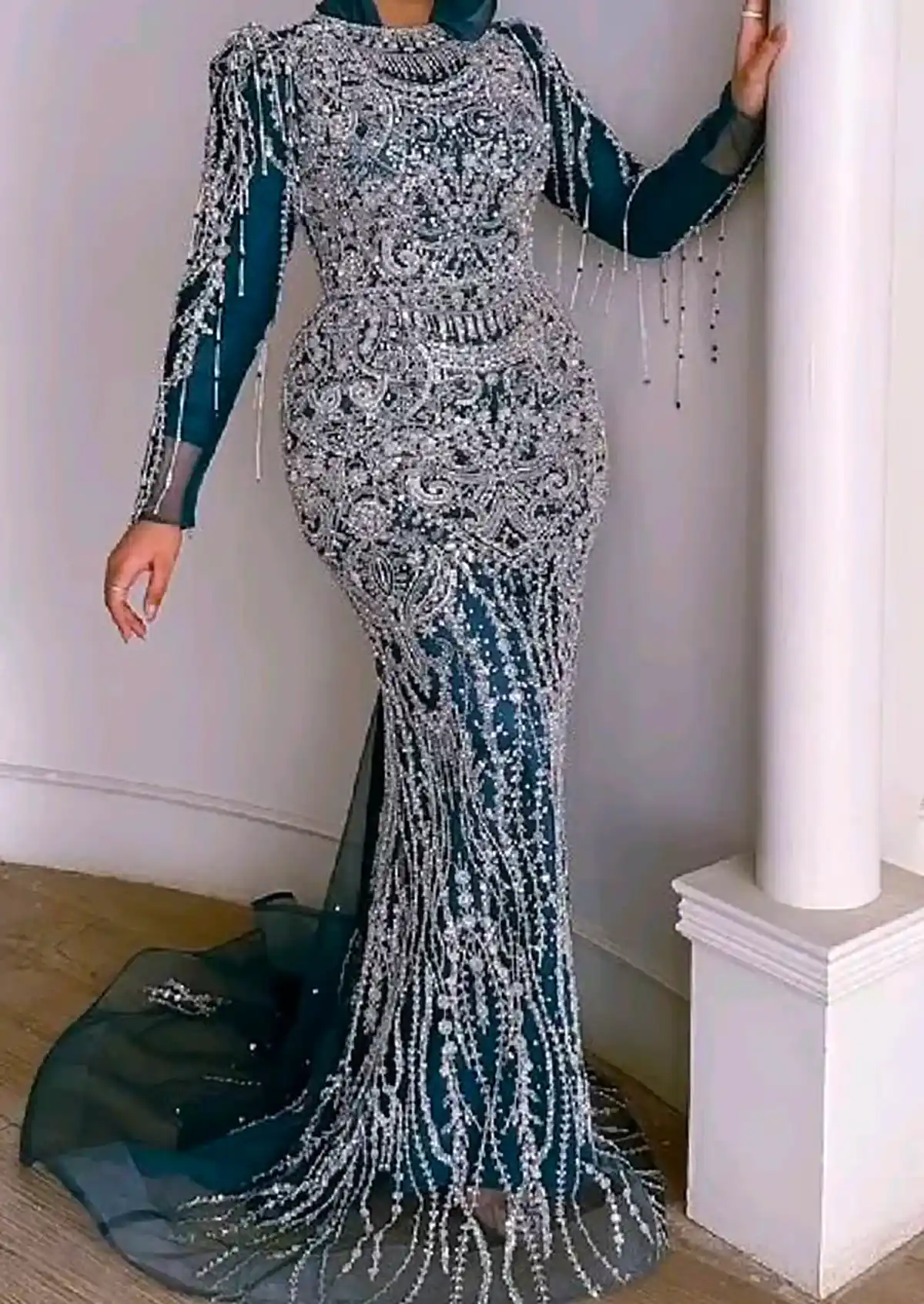 ماکسی مجلسی منجوق دوزی