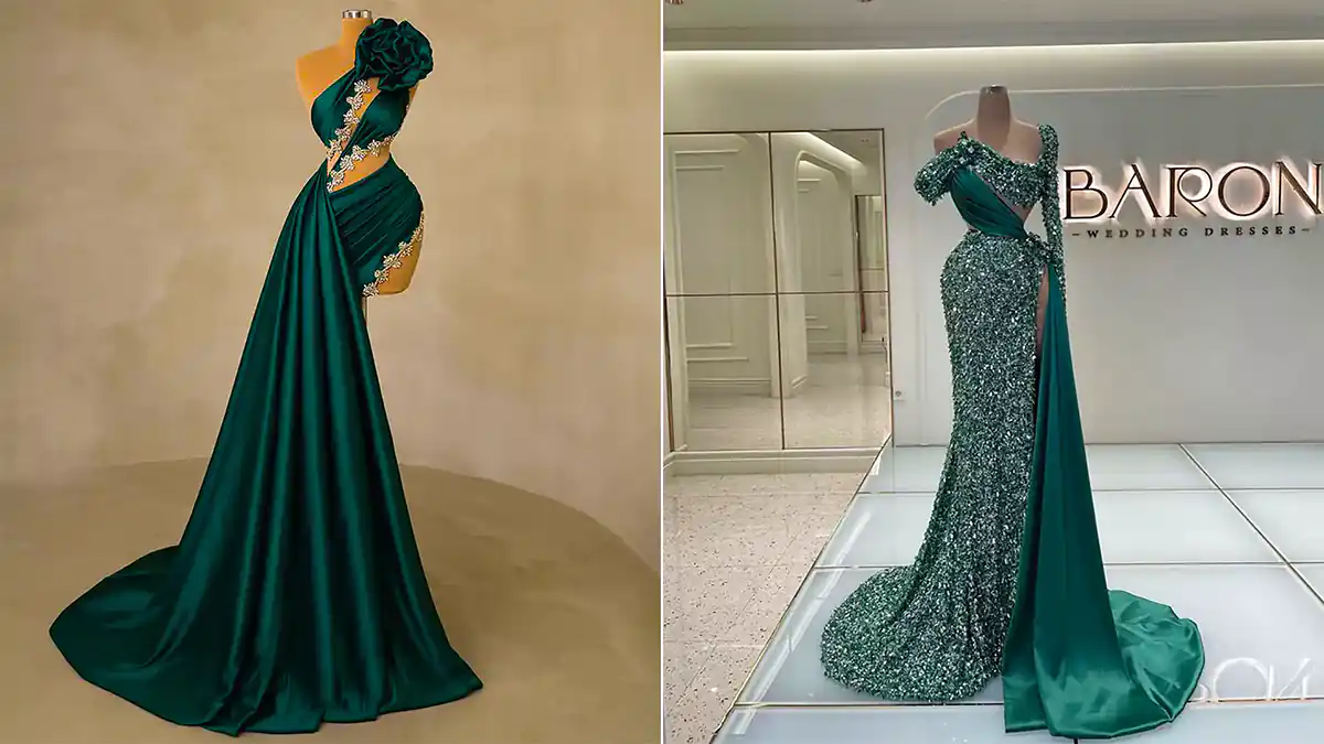 ماکسی مجلسی سبز شیک