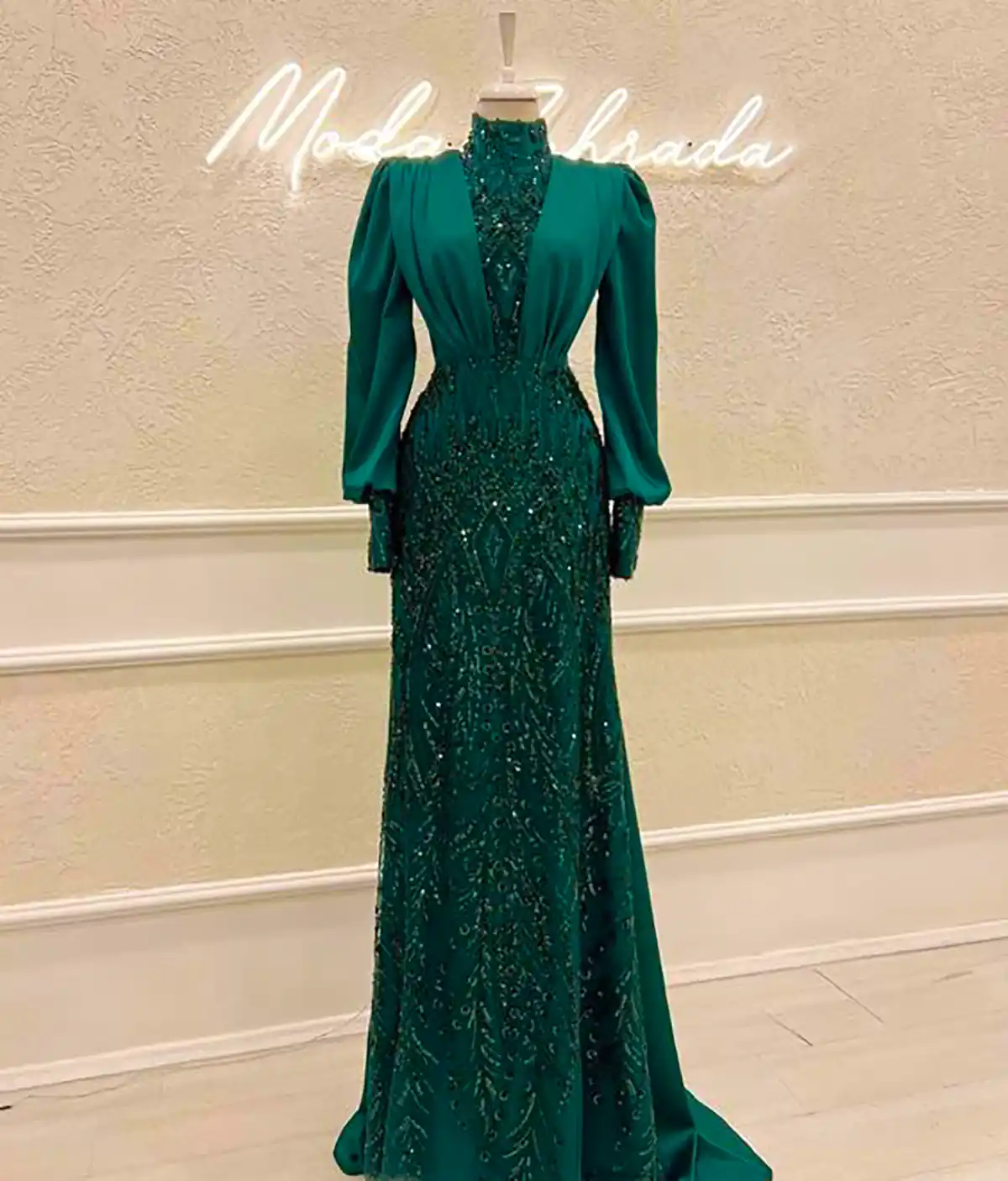 ماکسی مجلسی سبز شیک