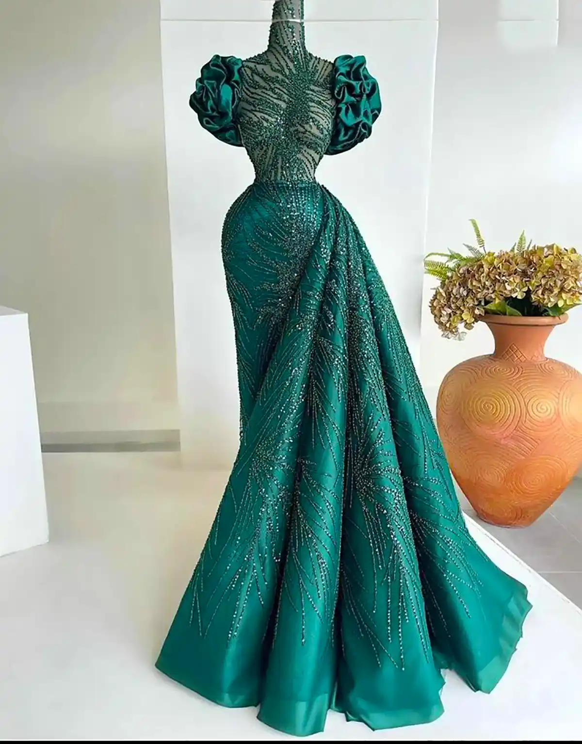 ماکسی مجلسی سبز شیک