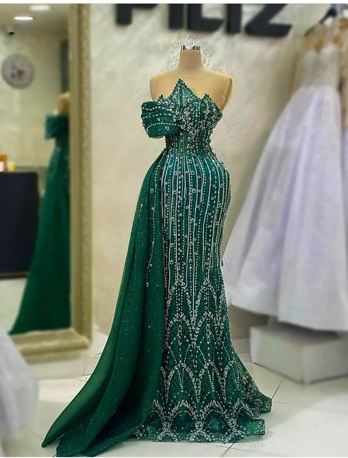 ماکسی مجلسی سبز شیک