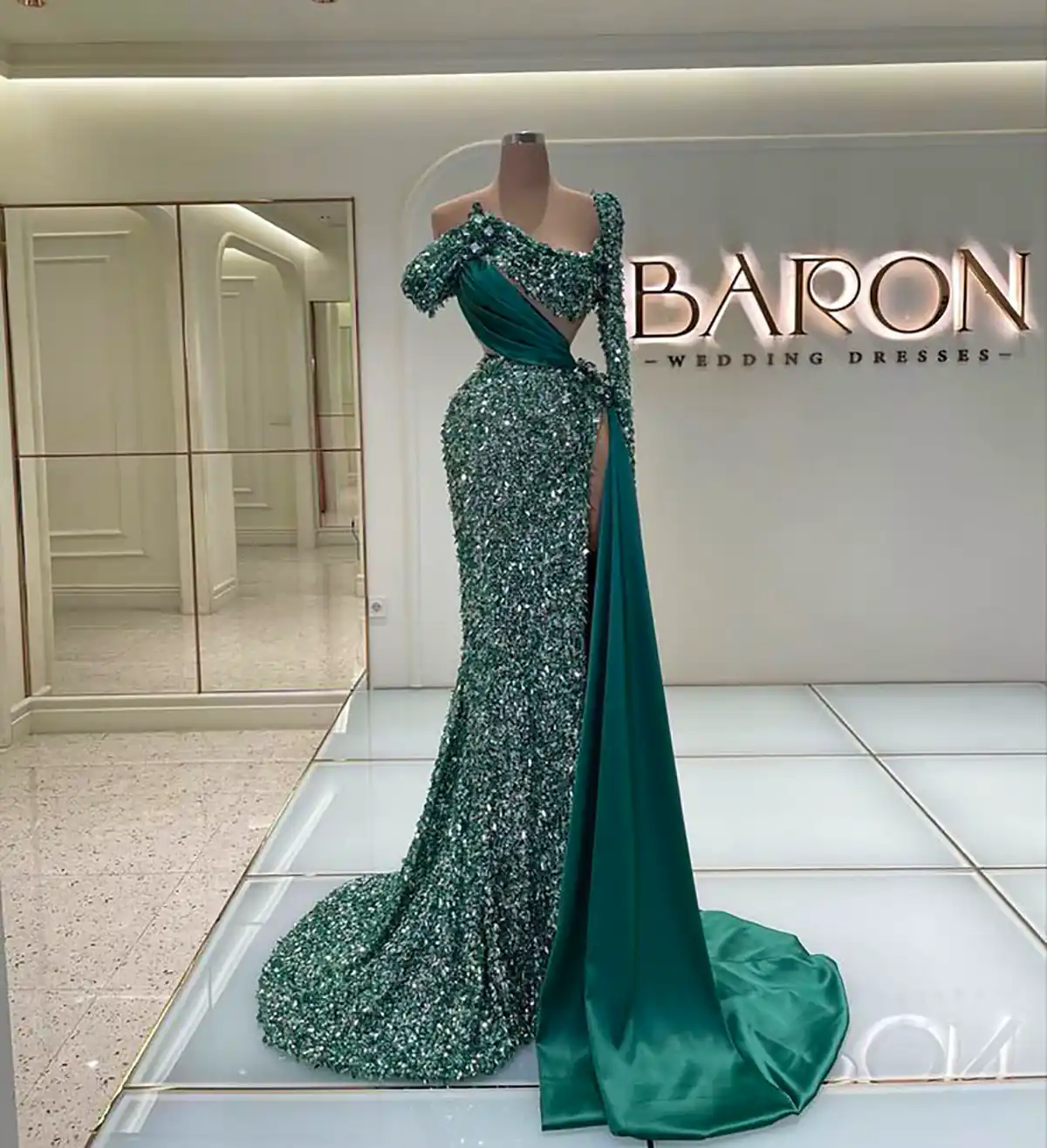 ماکسی مجلسی سبز شیک