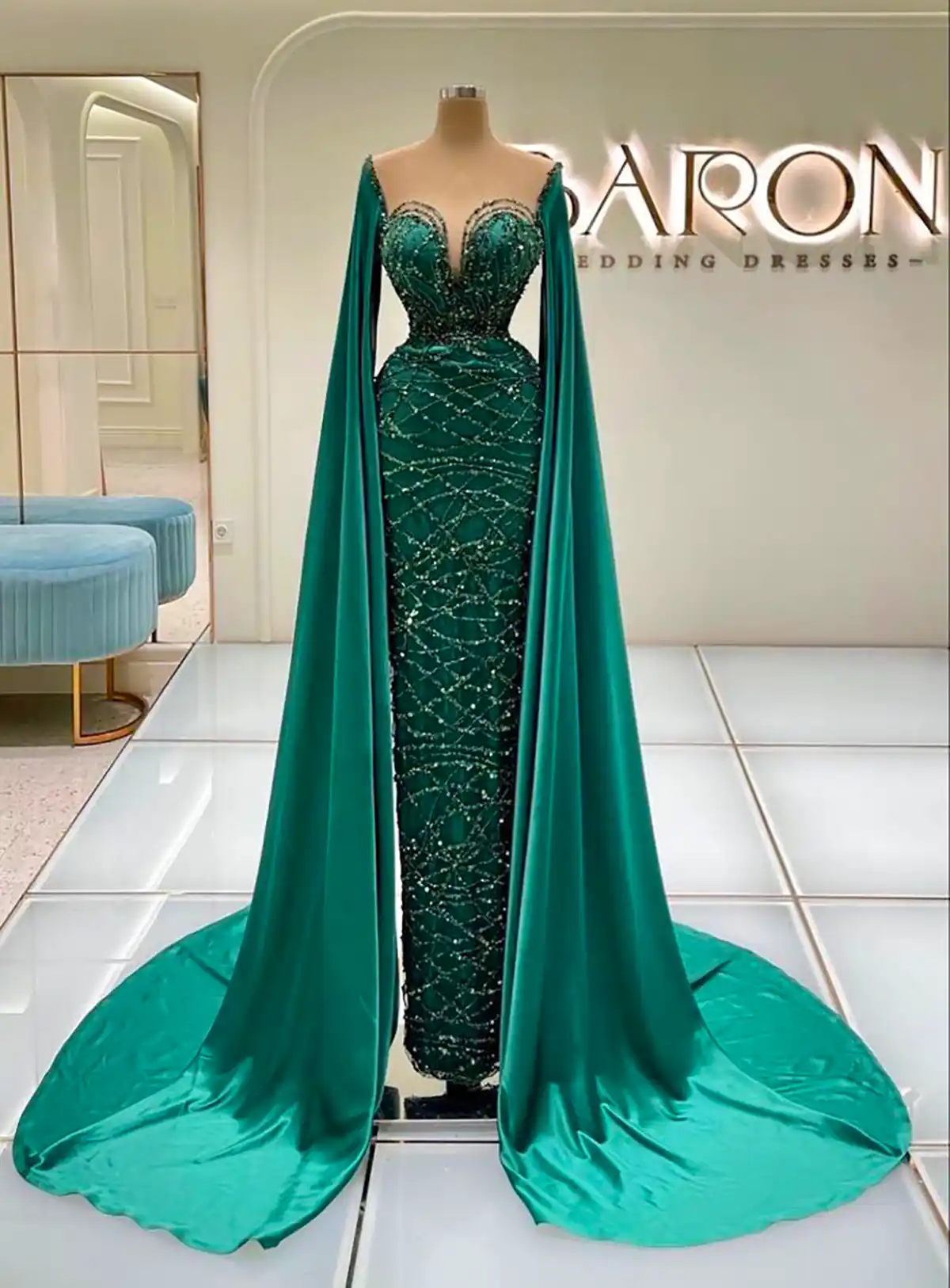 ماکسی مجلسی سبز شیک