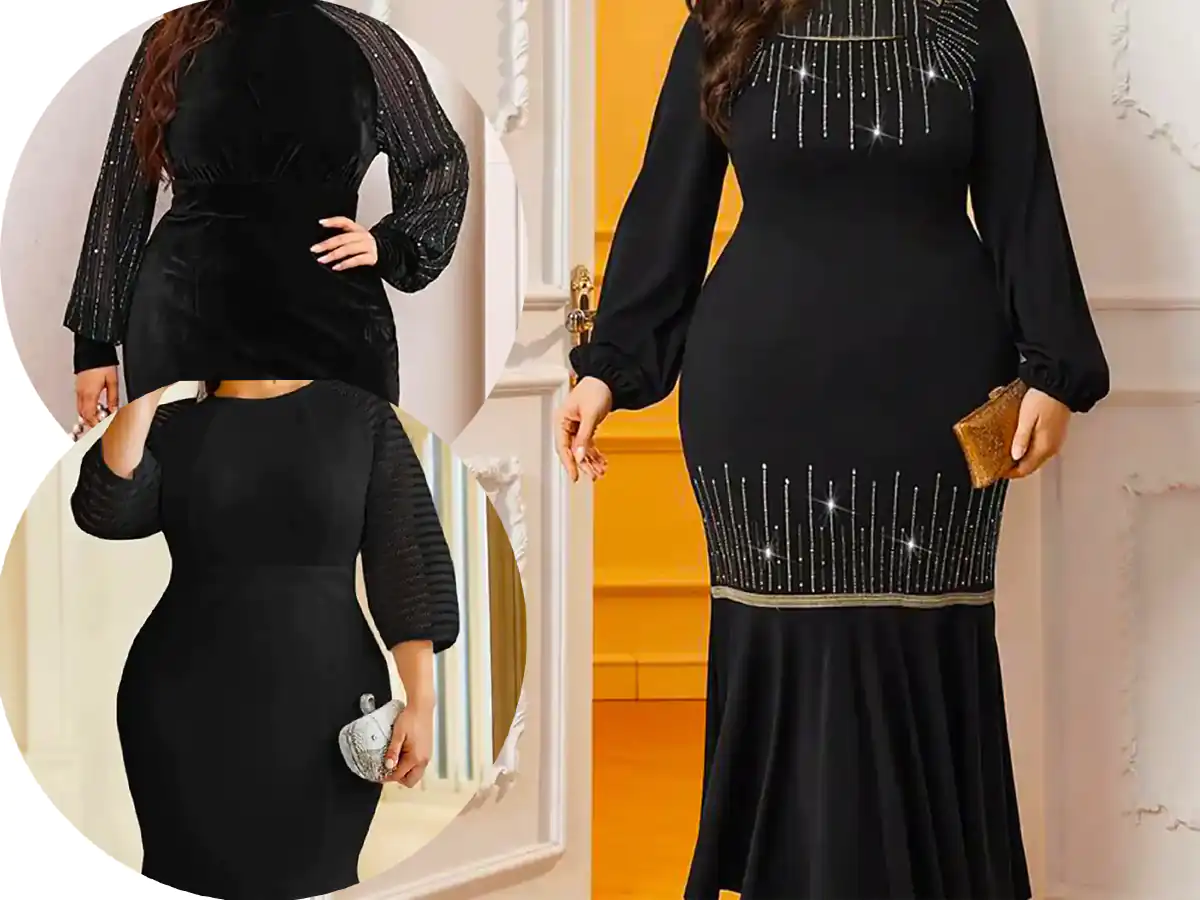 ماکسی مشکی سایز بزرگ