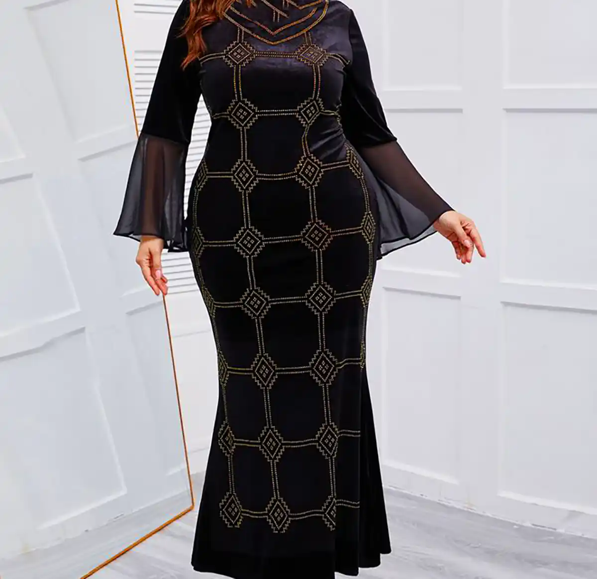 ماکسی مشکی سایز بزرگ