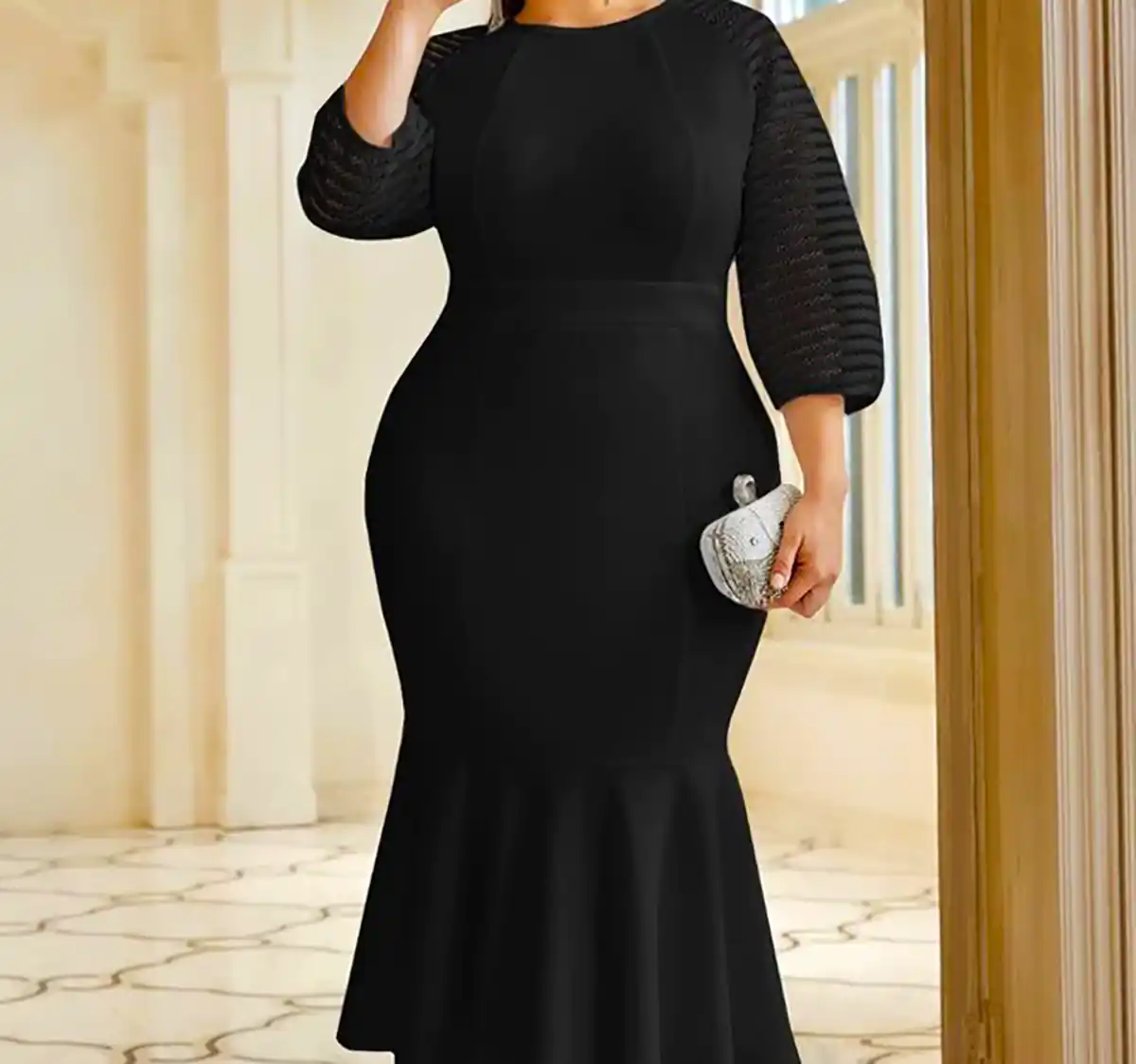 ماکسی مشکی سایز بزرگ