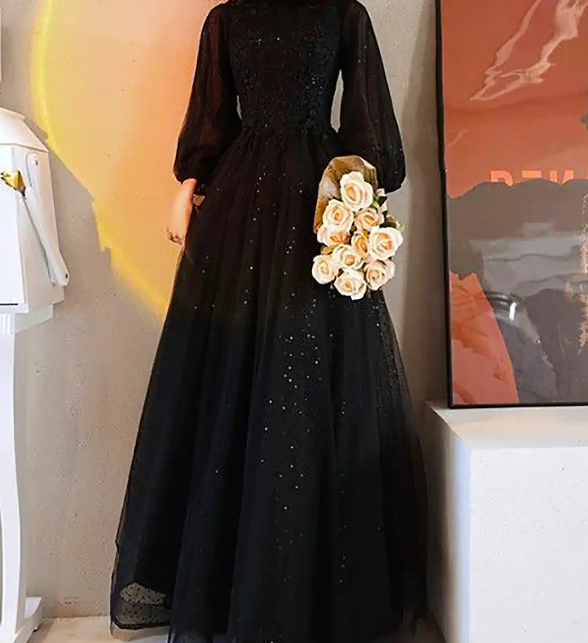 ماکسی مشکی سایز بزرگ