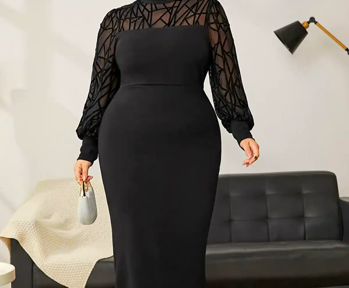 ماکسی مشکی سایز بزرگ