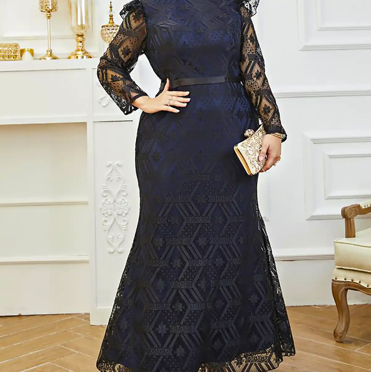 ماکسی مشکی سایز بزرگ