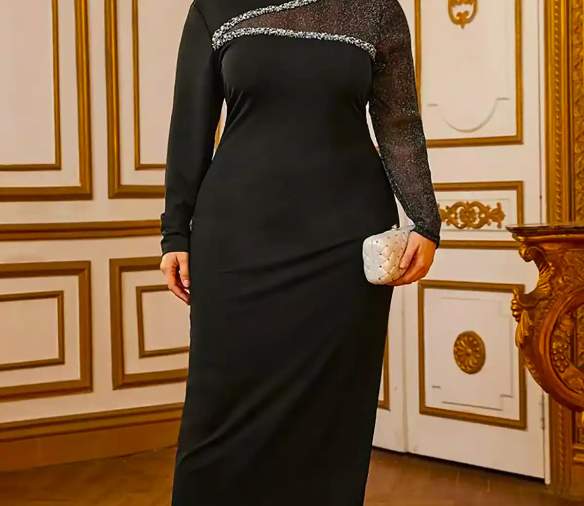 ماکسی مشکی سایز بزرگ