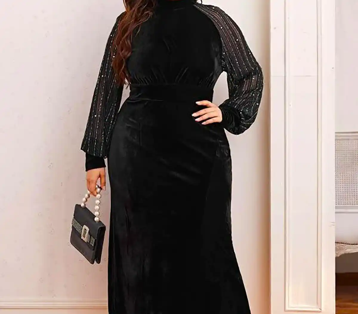 ماکسی مشکی سایز بزرگ