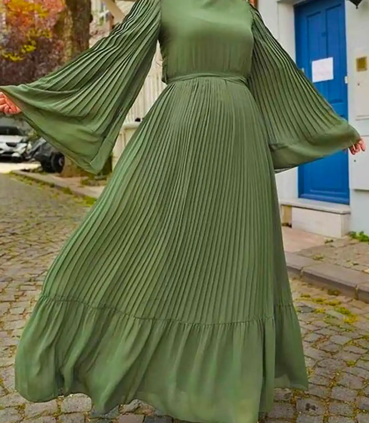 پیراهن بلند سبز شیک