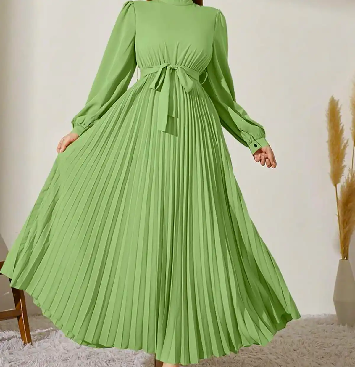 پیراهن بلند سبز شیک