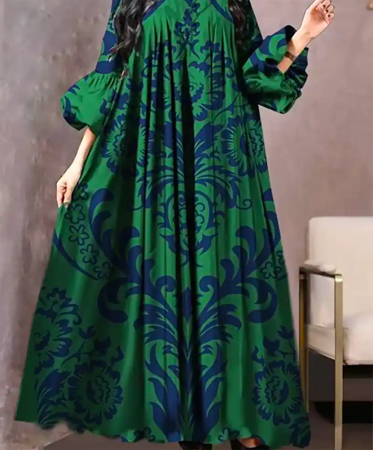 پیراهن بلند سبز شیک