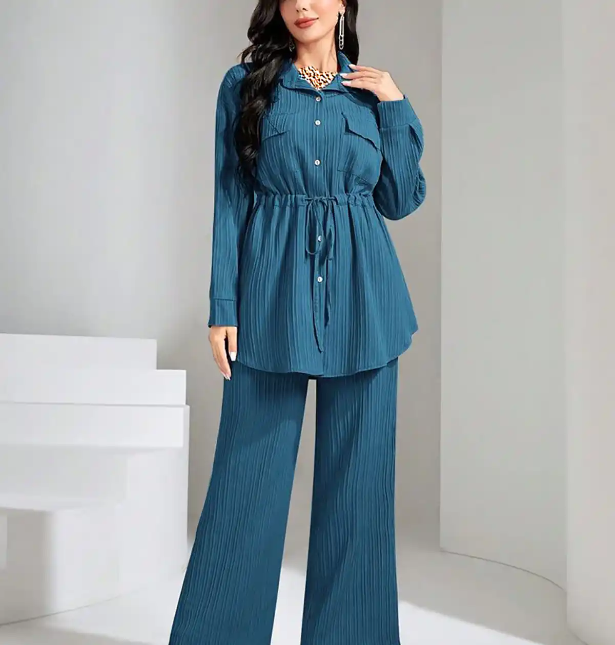 شومیز مانتویی رنگی اسپرت