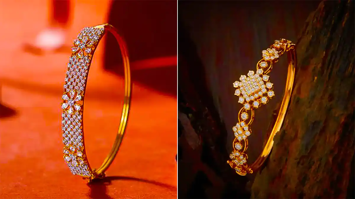 بنگل طلا سوارسکی شیک