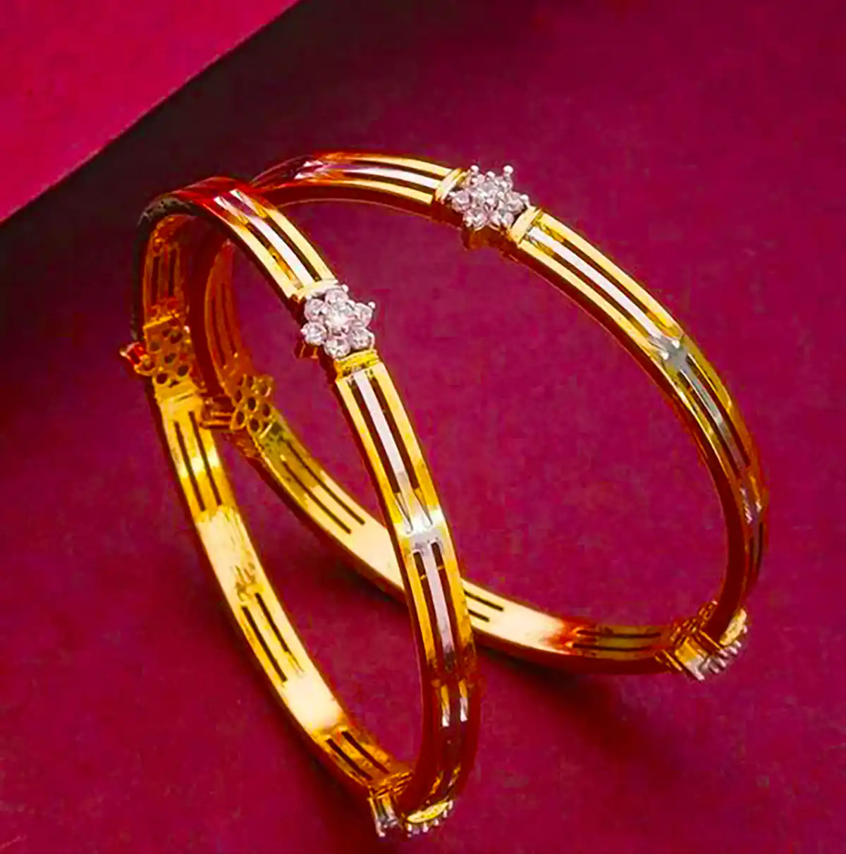 بنگل طلا سوارسکی شیک