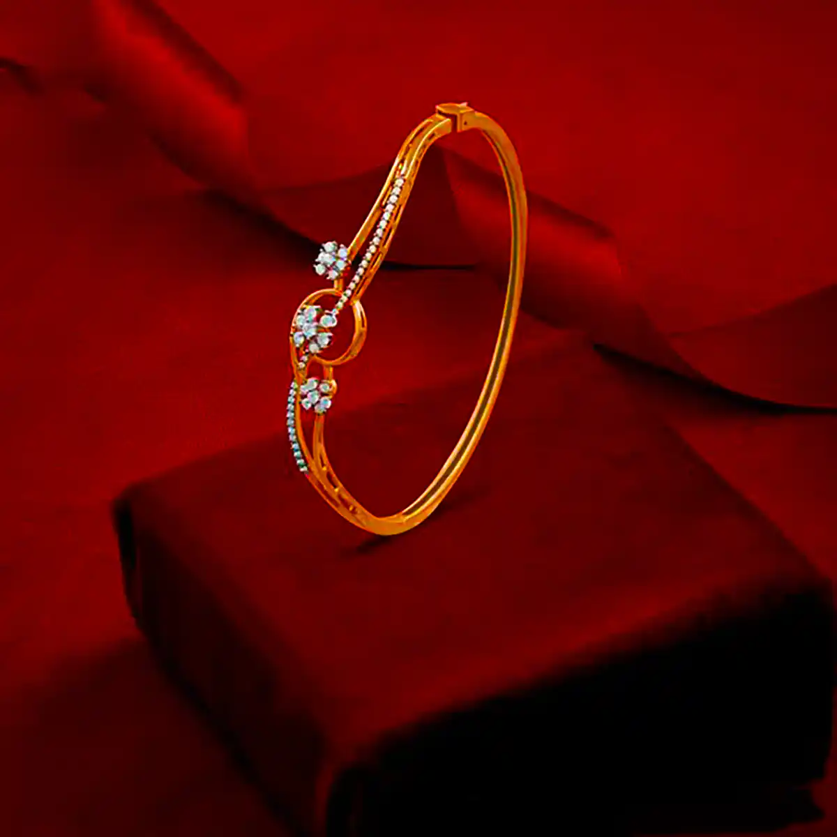 بنگل طلا سوارسکی شیک