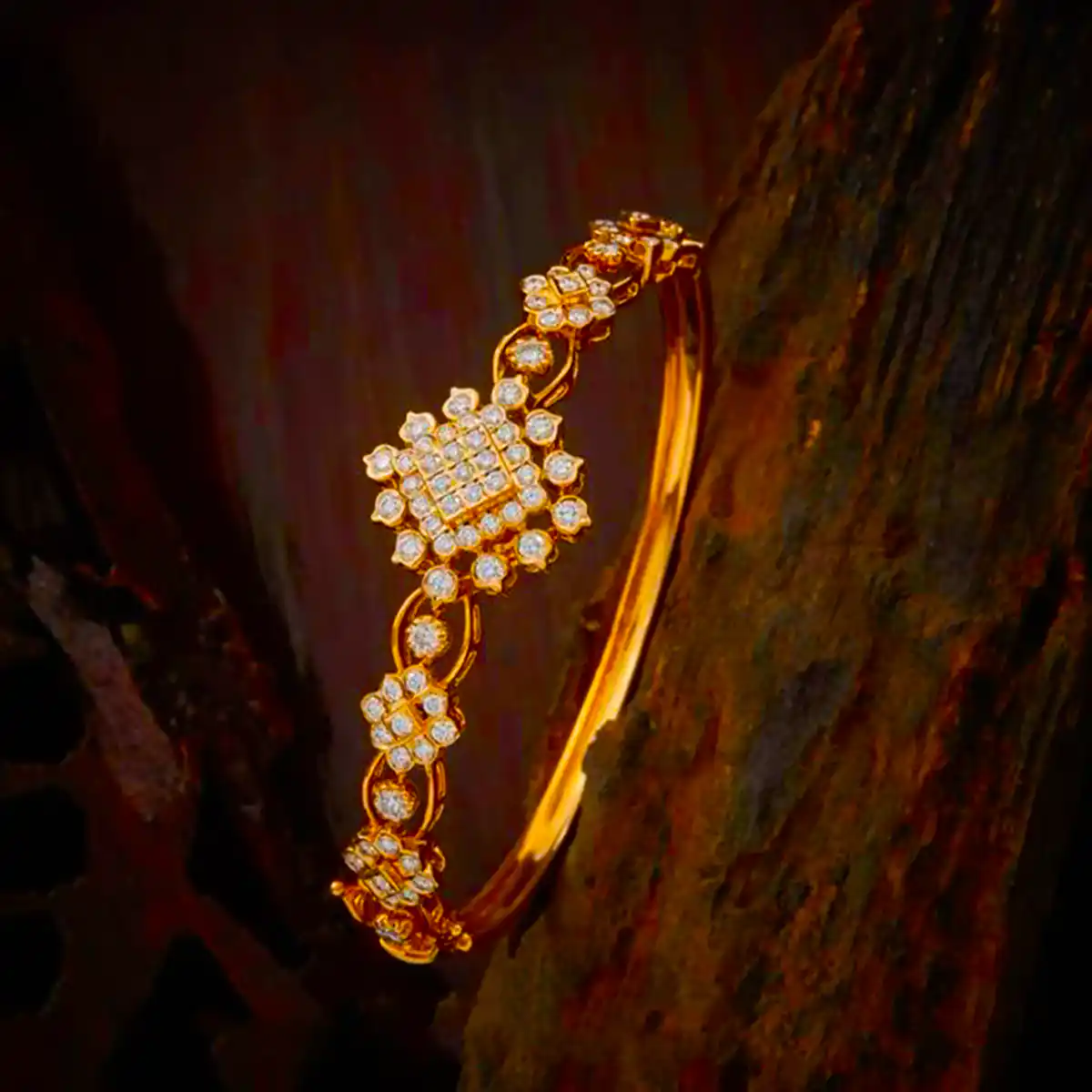 بنگل طلا سوارسکی شیک