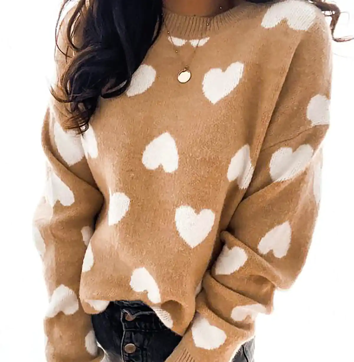 بلوز بافت طرح قلب زنانه