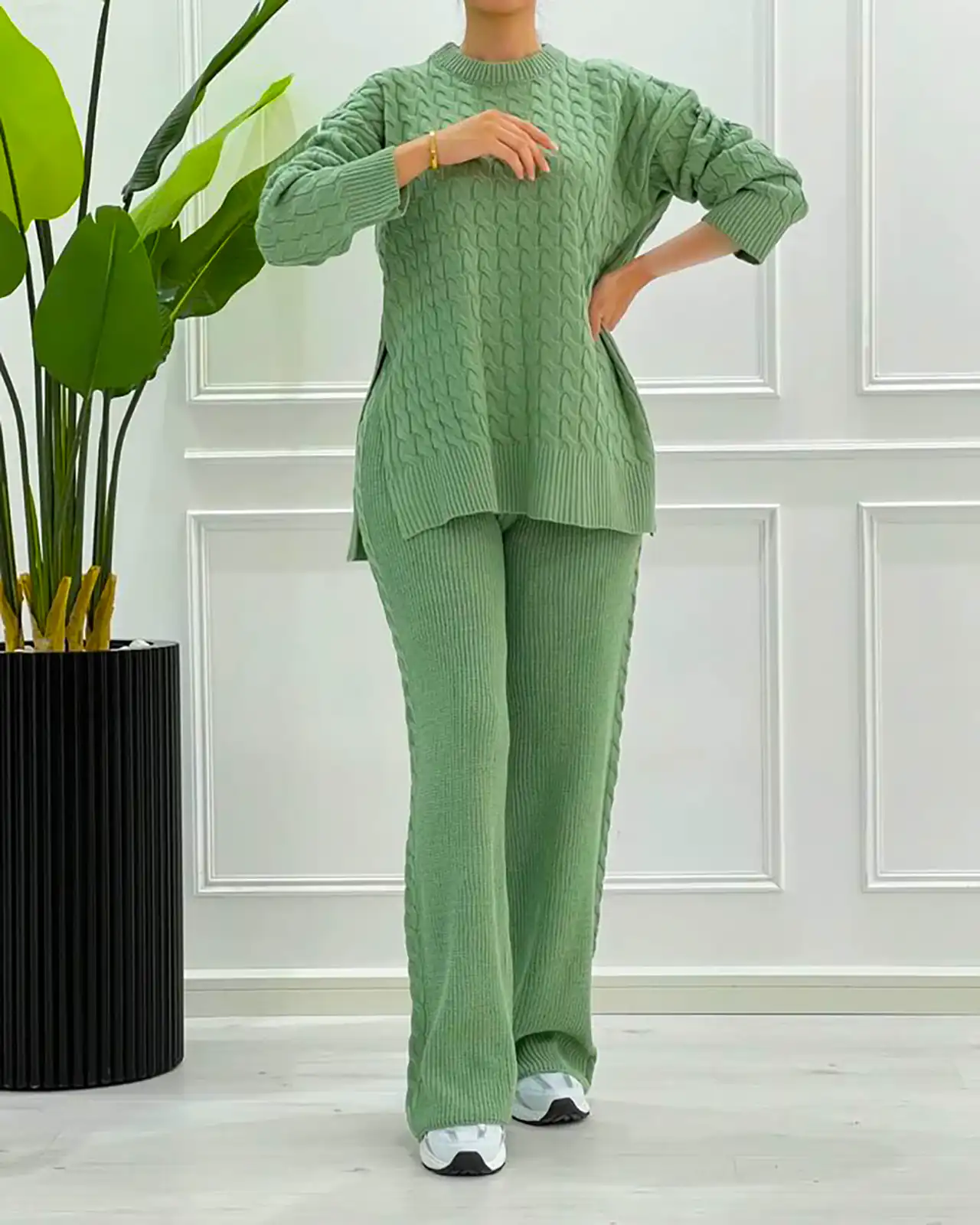 بلوز شلوار بافت پاییزی