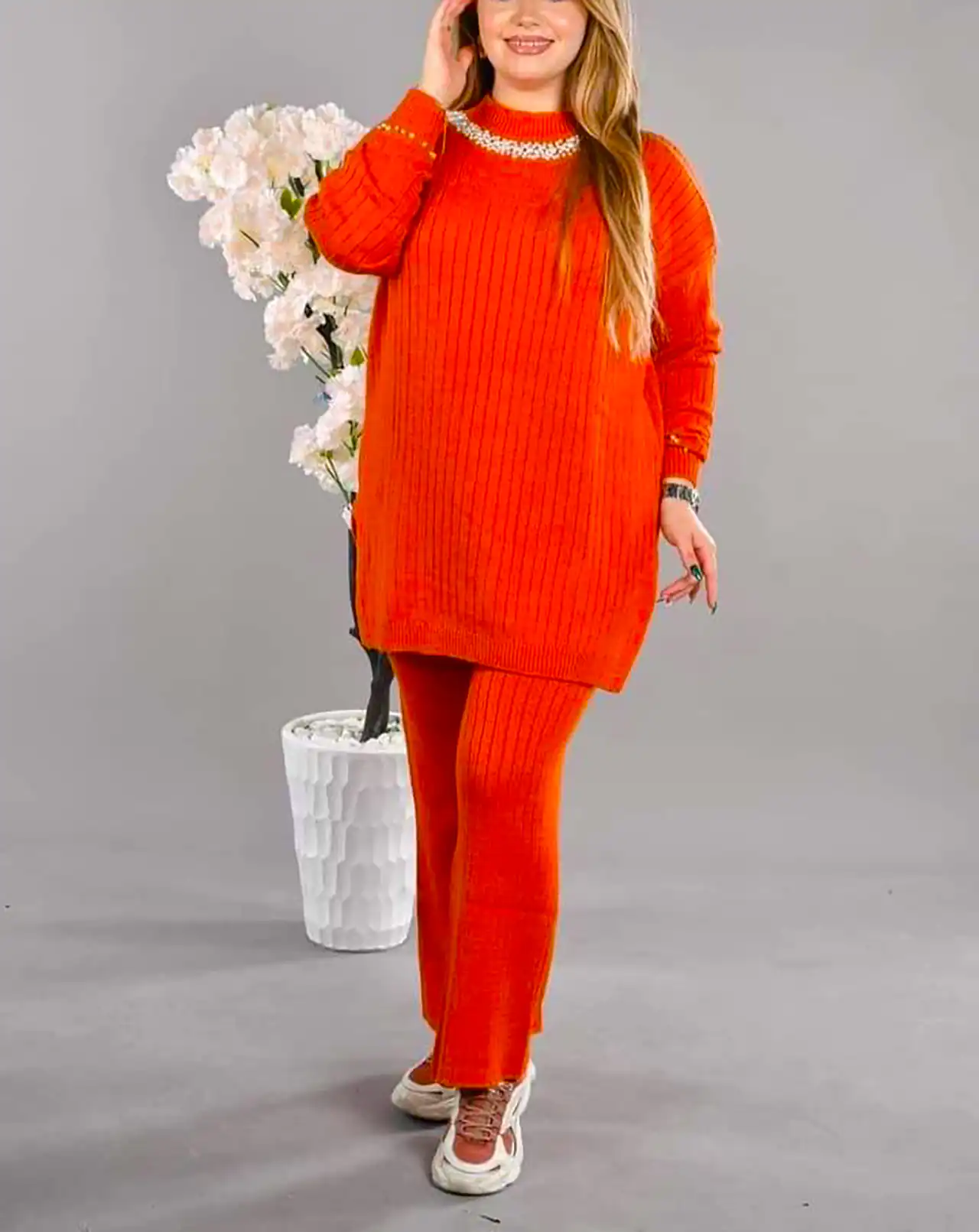 بلوز شلوار بافت پاییزی