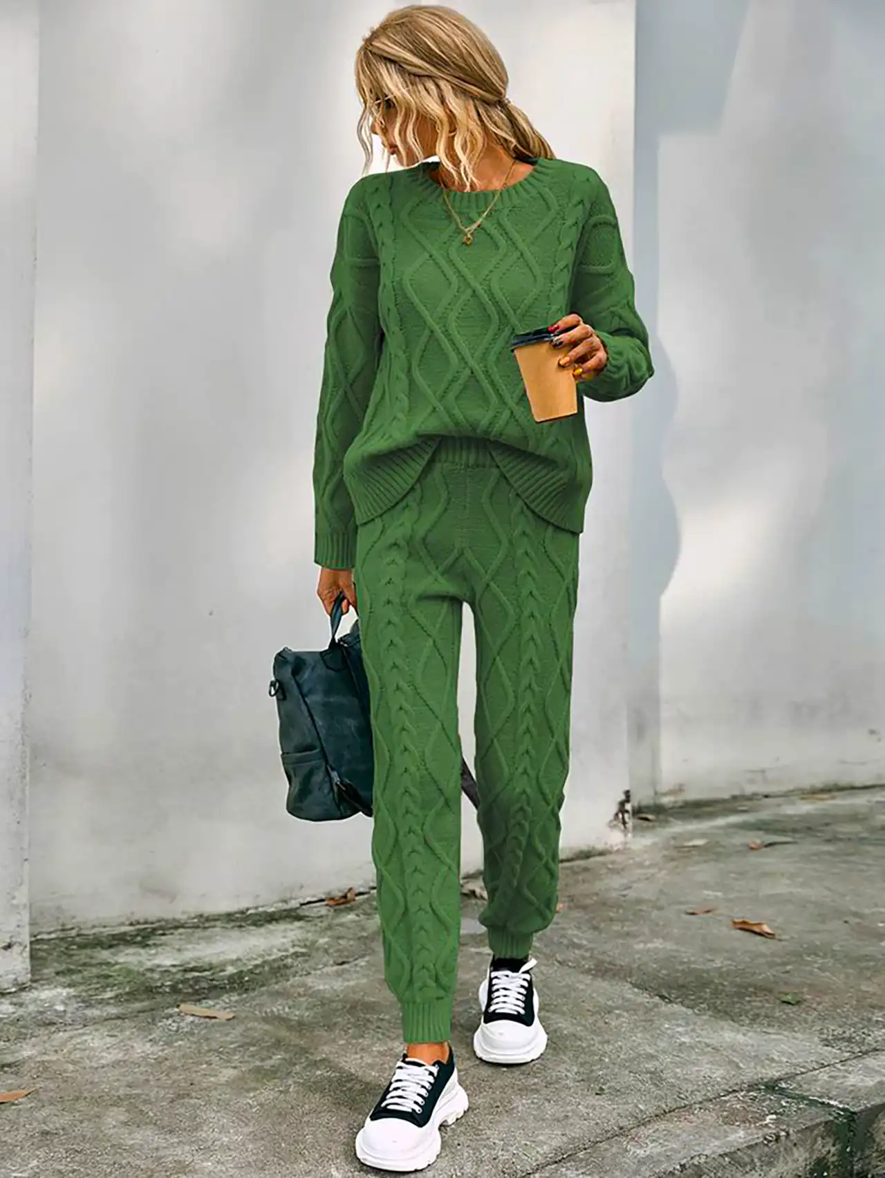 بلوز شلوار بافت پاییزی