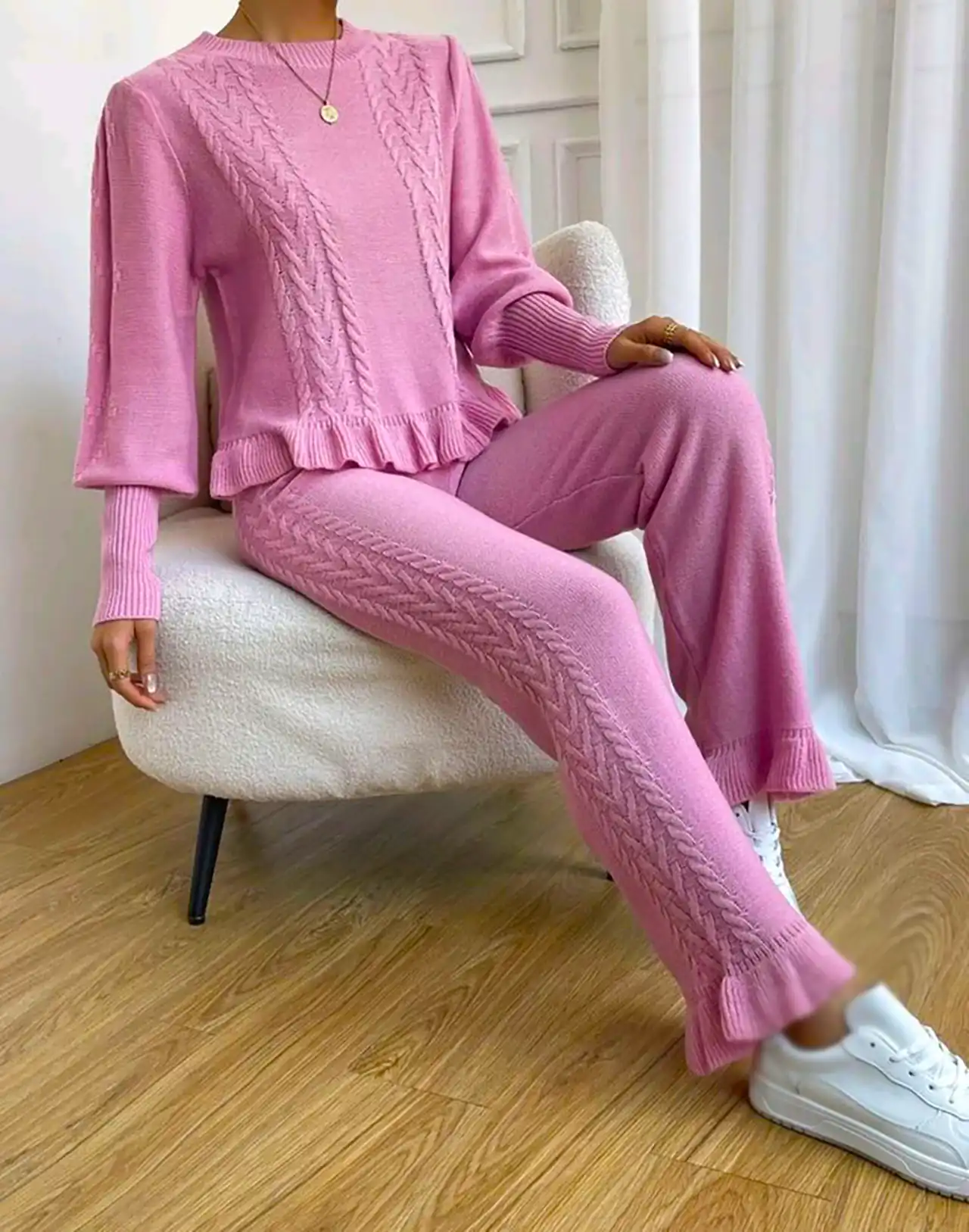 بلوز شلوار بافت پاییزی