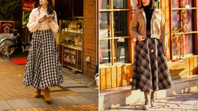 دامن کلوش پاییزی شیک