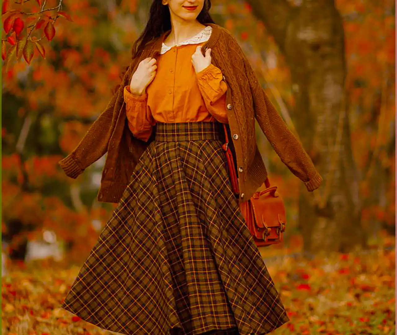 دامن کلوش پاییزی شیک