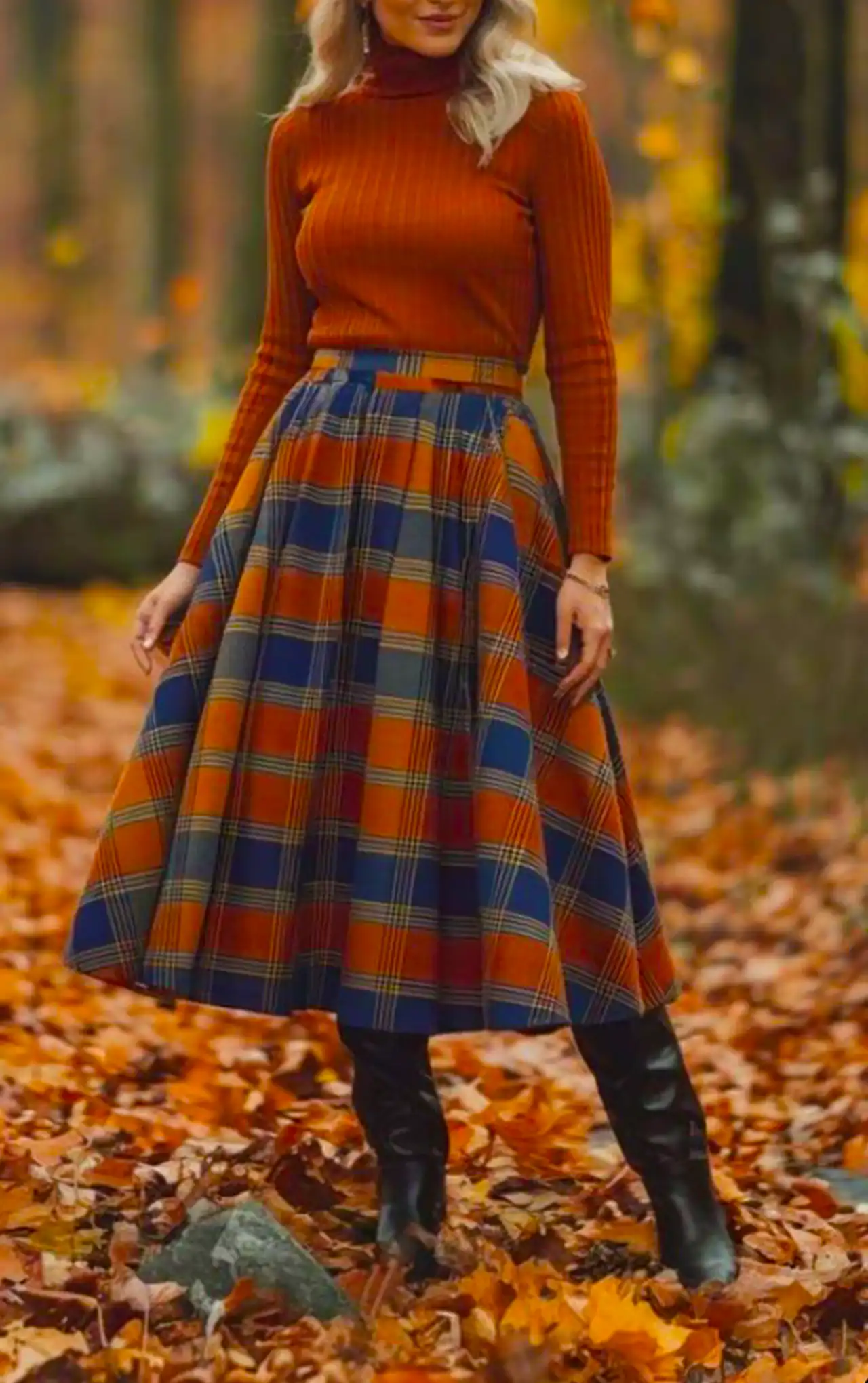 دامن کلوش پاییزی شیک