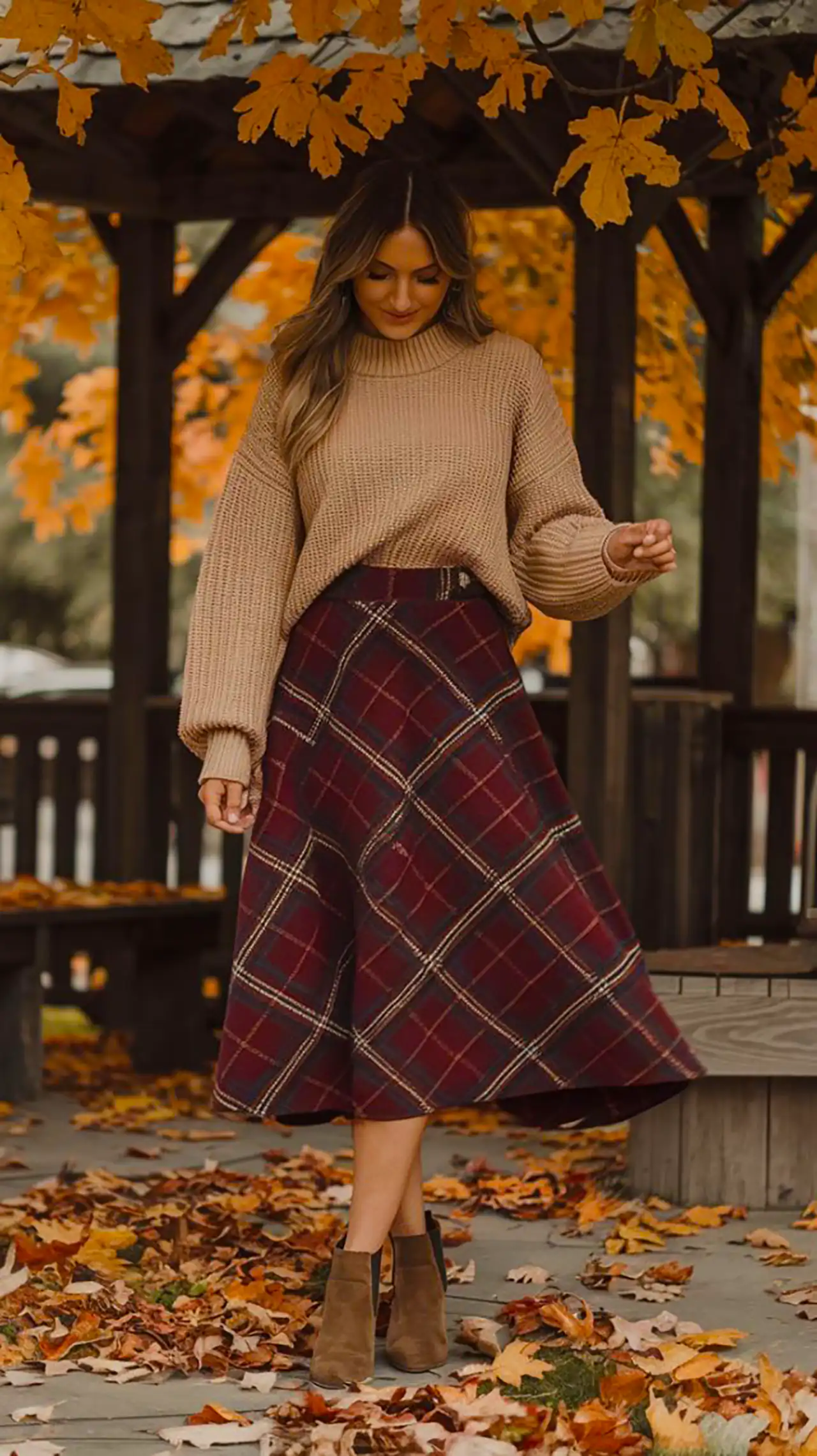 دامن کلوش پاییزی شیک