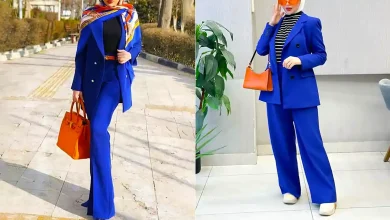 استایل آبی شیک زنانه