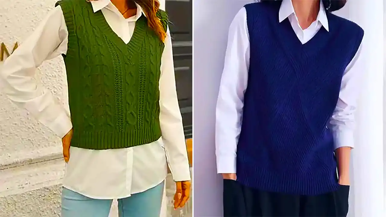 جلیقه بافت مینیمال