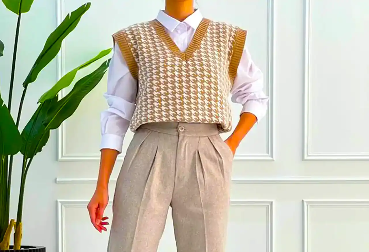 جلیقه بافت مینیمال