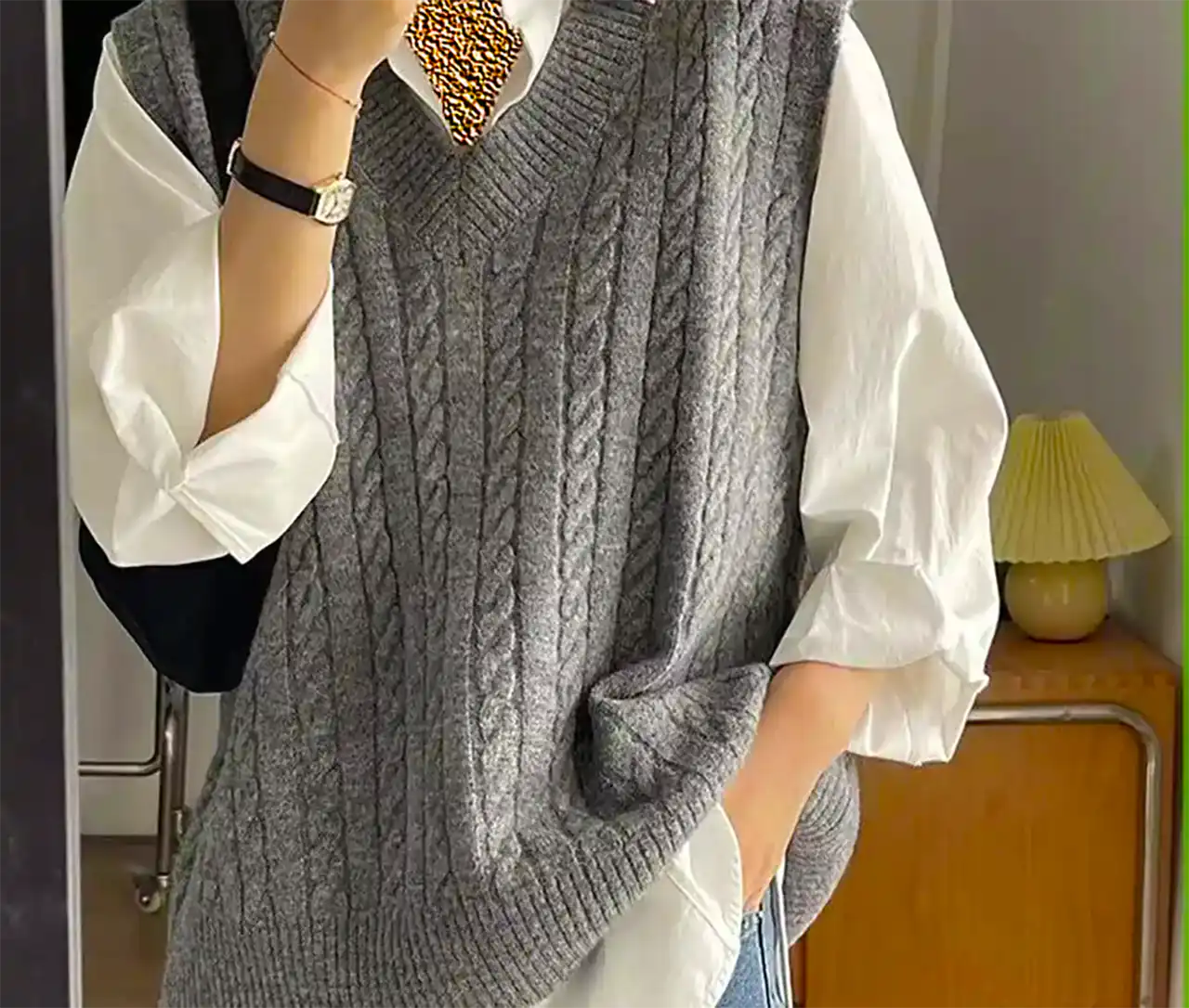 جلیقه بافت مینیمال