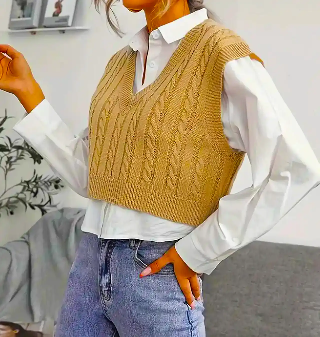 جلیقه بافت مینیمال