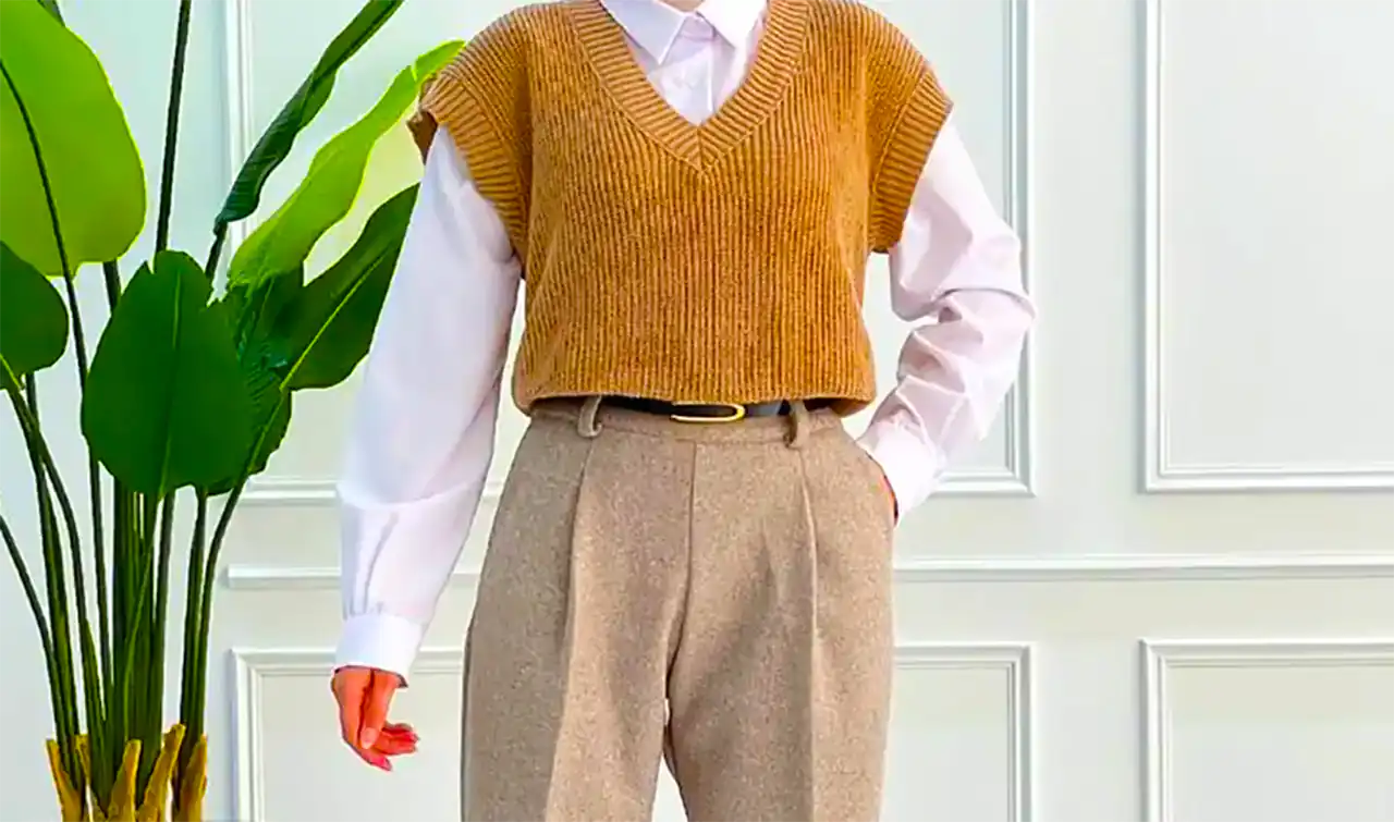 جلیقه بافت مینیمال