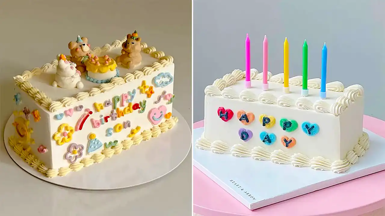 کیک مستطیلی تولد