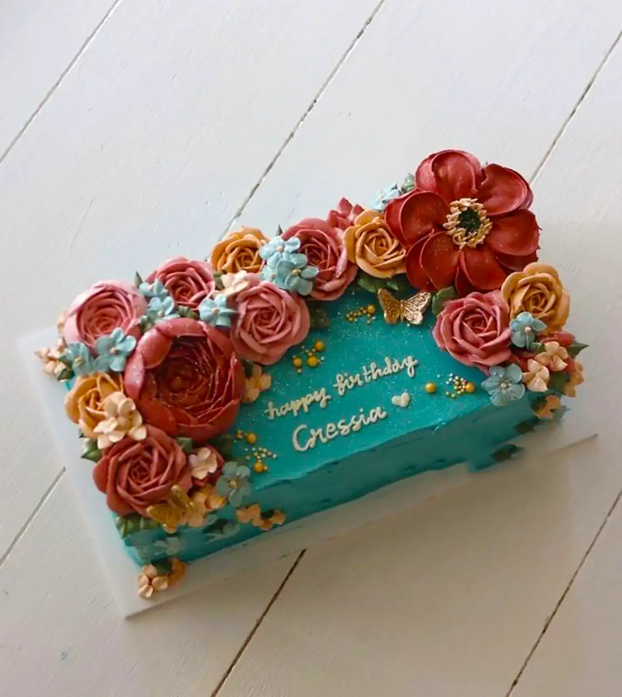 کیک مستطیلی تولد