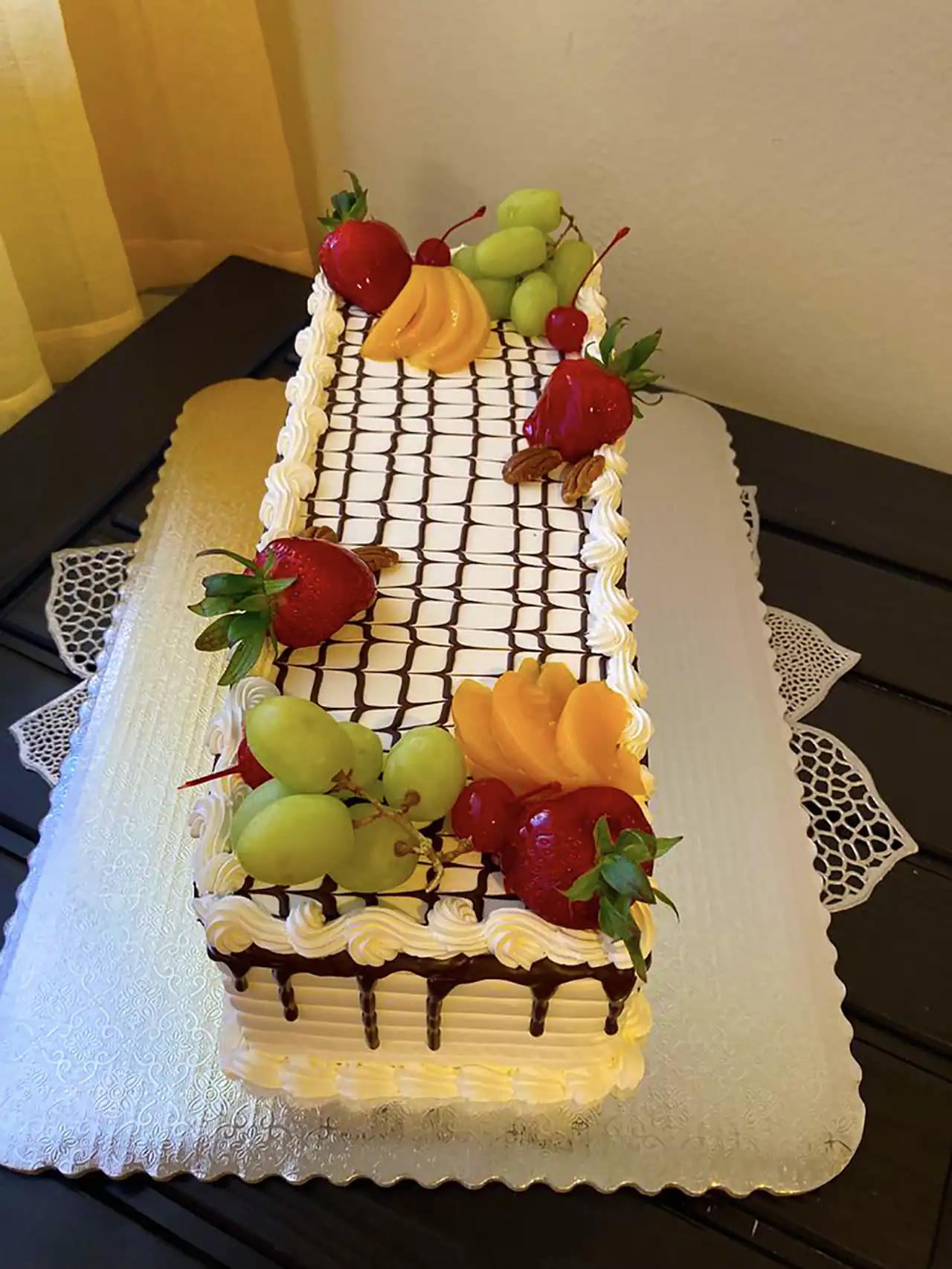 کیک مستطیلی تولد